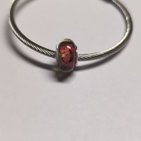 Silver Christmas Charm for Pandora Style Bracelet - Picture 1 of 5
